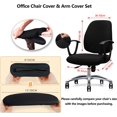 thumbnail image 4 of Computer Office Chair Cover - Stretchable Washable Chair Cover for Rotating Chairs - Durable and Protective Armchair Cover Slipcover (Chair Cover & Armrest Set), 4 of 8