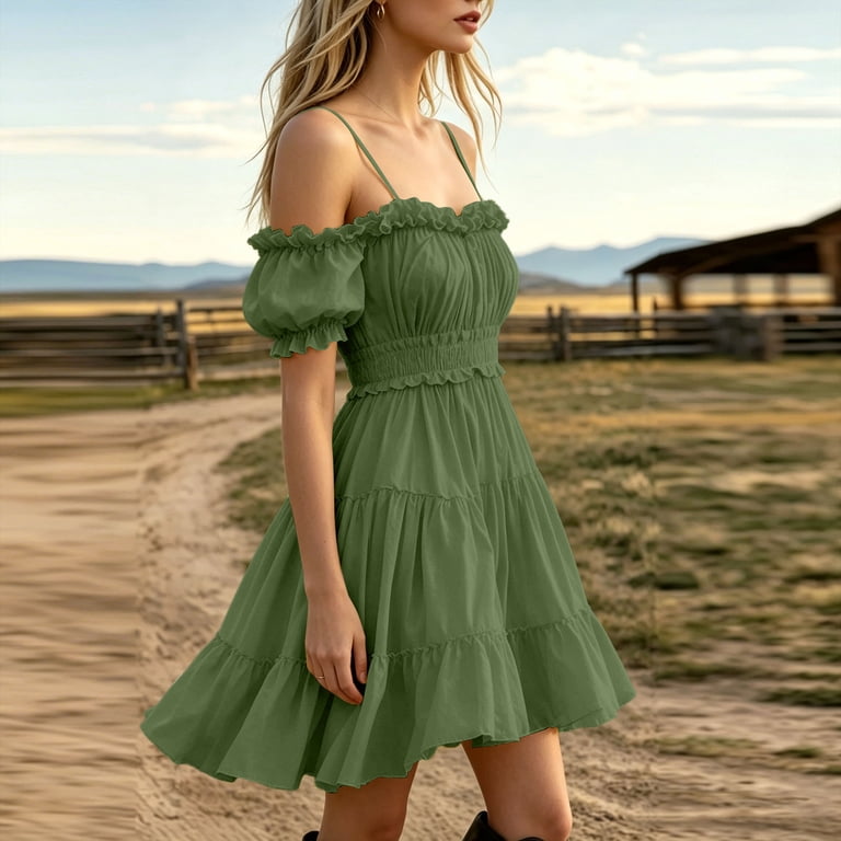 one shoulder satin champagne dress Elegant Slit Ruffle Prom 100% Polyester Length flower girls Stacees 2026 A-line V Color:As picture2
