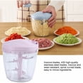 thumbnail image 3 of Picadora de alimentos manual, picadora de carne multifuncional 900ML(Rosa), 3 of 5