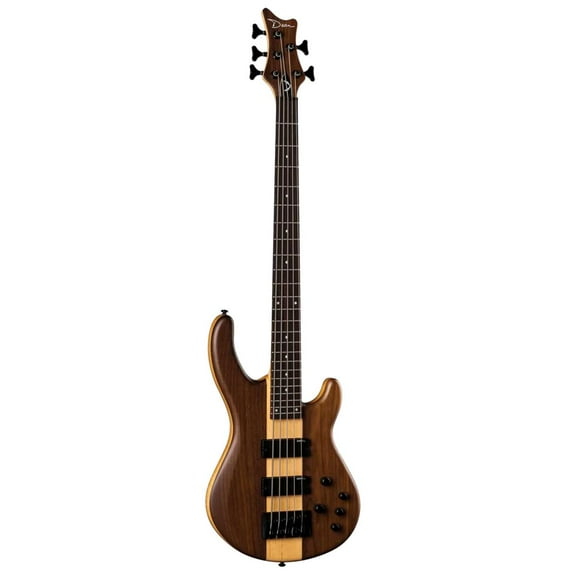 Dean Guitars Edge Pro 5-String Electric Bass Guitar, Ebony Fretboard, Walnut Satin Natural