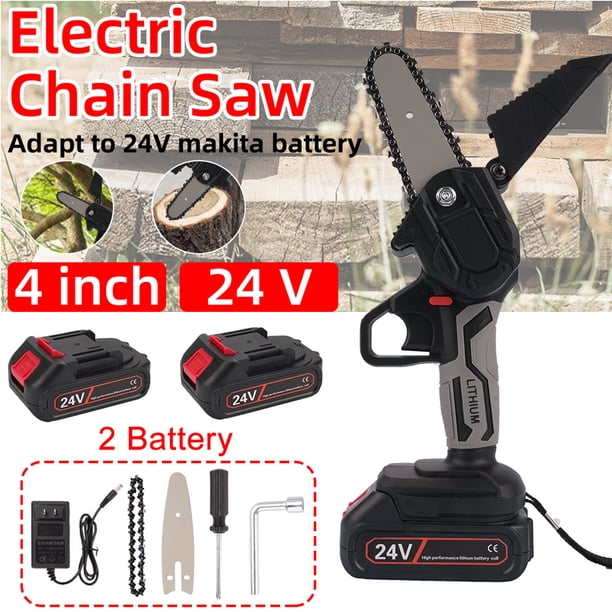 Mini Chainsaw 4 Inch, Gardtech Cordless Mini Chain Saw 24V Battery Powered Rechargeable Mini Chainsaw With 3 Chains 2 Batteries Handheld Chainsaw For Wood Cutting  Tree Trimming Green 4 Inch B0b56bfsfy 36270