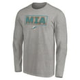 thumbnail image 2 of Men's Heather Gray Miami Dolphins Squad Throwbacks Long Sleeve T-Shirt, 2 of 3
