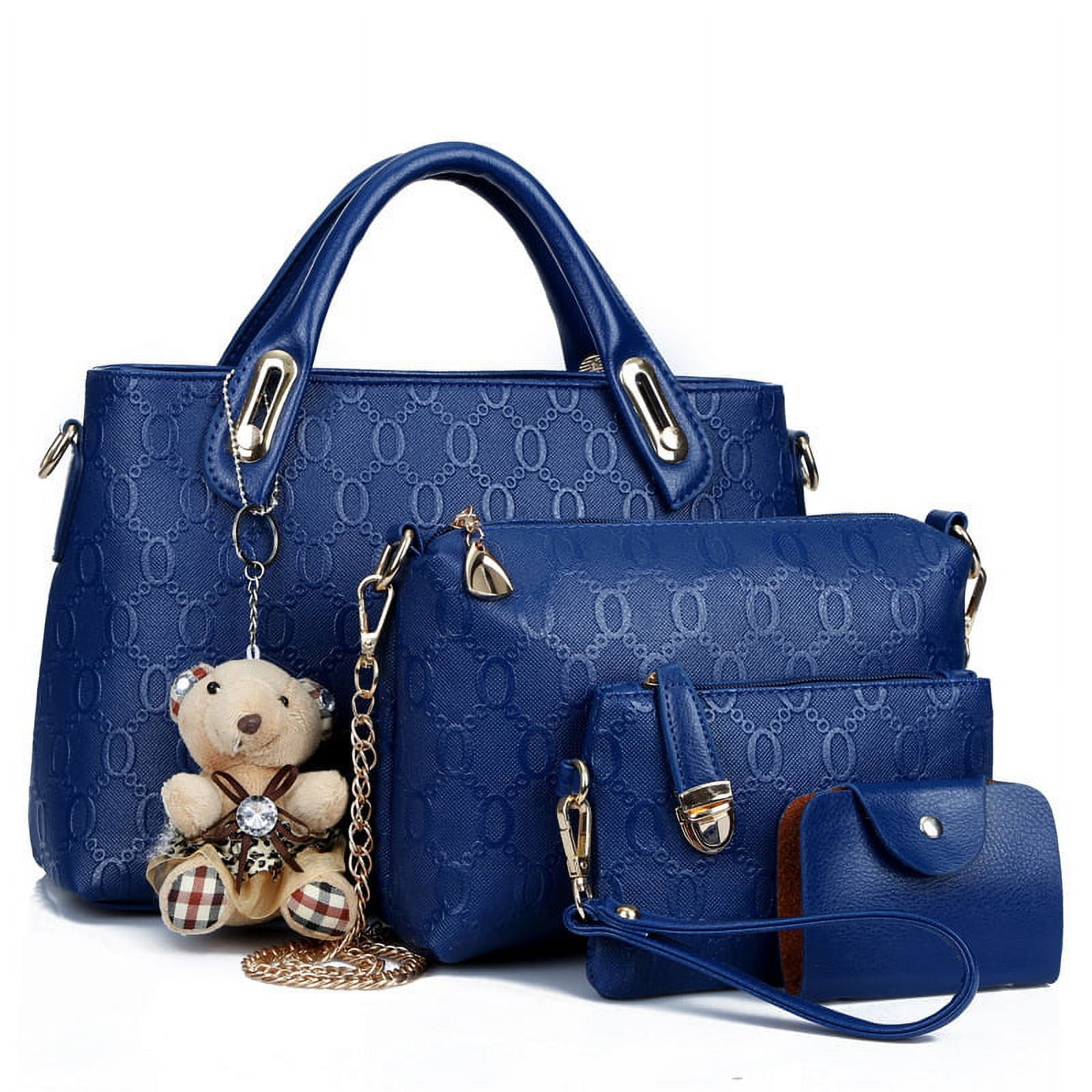 4pcs/Set Womens Shoulder Bags Top Handle Handbag Tote Purse Set Leather  Clutch Fashion Messenger Bags Wallet | Wish