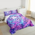 thumbnail image 4 of Feelyou Purple Axolotl Teens Bedding Comforter Set, Kawaii Ocean Animal Twin Comforter Sets, Dreamy Marine Coral Reversible Bedding Set, Luxury Bedroom Decor, 2 Pieces, 4 of 9
