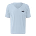 thumbnail image 4 of Camisetas de Trabajo de Manga Larga para Hombres Protección Solar, Deportes Manga Corta V Cuello Algodón Camisetas para el Verano Y Casual, 4 of 4