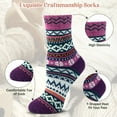 thumbnail image 3 of Loritta Wool Socks for Women, 5 Pairs Warm Winter Thick Boot Crew Socks, Shoe Size 5-9, 3 of 11