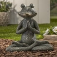 thumbnail image 3 of Large Magnesium Yoga Posing Frog Garden Decor Statue ~ 14.5" ~ Heavy, 3 of 3