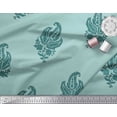 thumbnail image 3 of Soimoi Velvet Fabric Floral & Paisley Block Decor Fabric Printed Yard 58 Inch Wide, 3 of 3