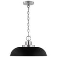 thumbnail image 3 of 60/7482 Nuvo Lighting Colony - 1 Light Small Pendant In Mid-Century Modern Style-8.13 Inches Tall and 15 Inches Wide-Matte Black/Polished nickel, 3 of 4