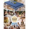 thumbnail image 5 of Dark Blue Retro Greek Key Table Cloth, Geometric Greece Ancient Rustic Waterproof Tablecloth for Rectangle Tables, Reusable Washable Fabric Table Cover for Restaurant Kitchen Dining Tables 60"x120", 5 of 6