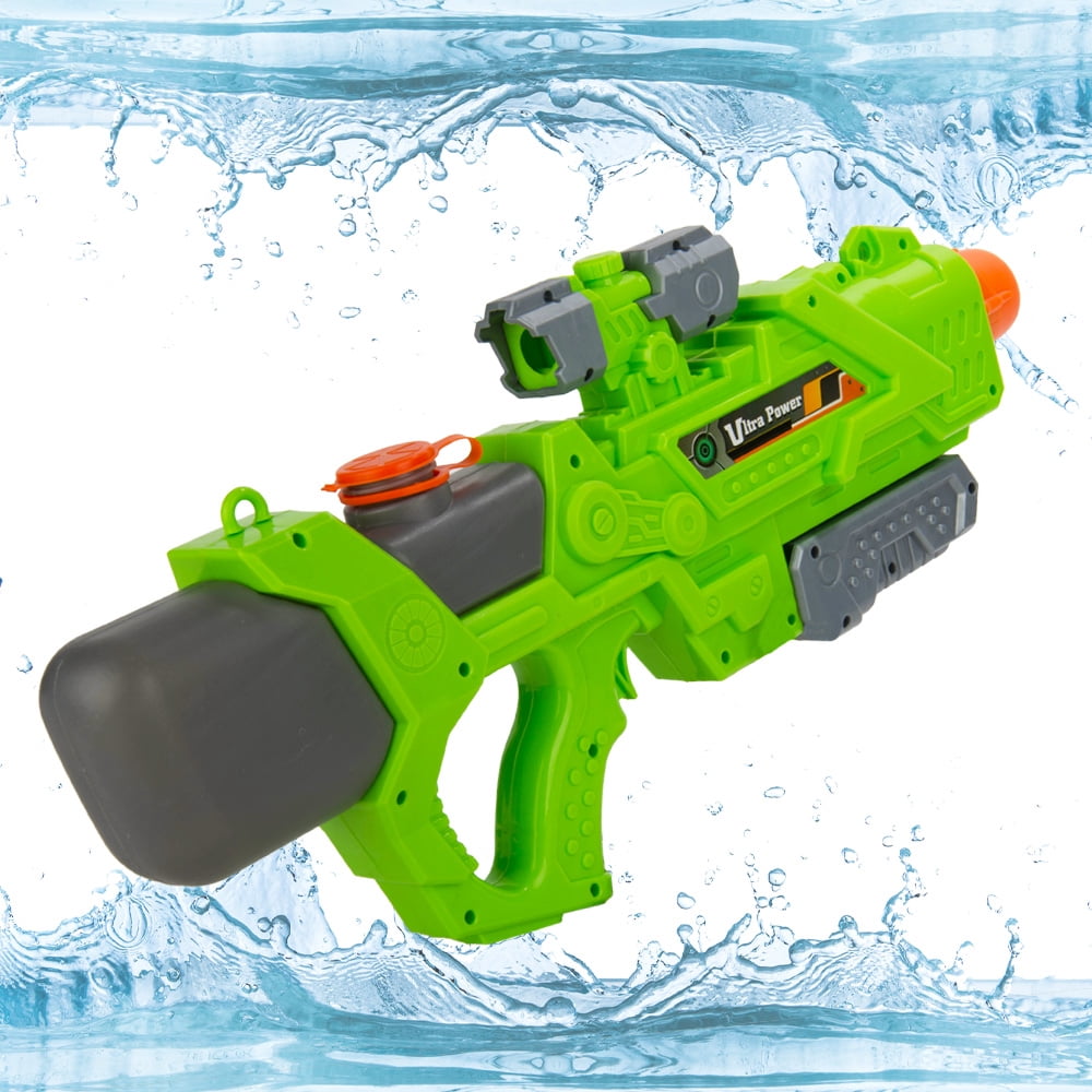 Blue Block Factory Ultra Soaker Blaster High Pressure and Capacity Pump Action Water Gun, Green