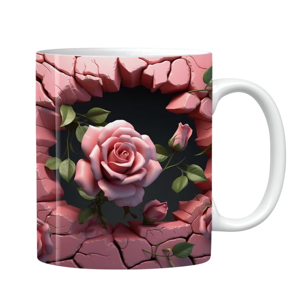 Regalos para Parejas Día de San Valentín Rosa Roja Familia Taza de Café Regalo para Parejas Día de San Valentín Regalos para Parejas