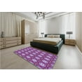 thumbnail image 5 of Ahgly Company Machine Washable Indoor Rectangle Transitional Medium Violet Red Pink Area Rugs, 8' x 10', 5 of 7