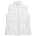 thumbnail image 4 of Lcziwo Womens Puffer Vest Quilted Zip Up Stand Collar Lightweight Jackets Lining Casual Fall Winter Outerwear with Pockets White,L, 4 of 9