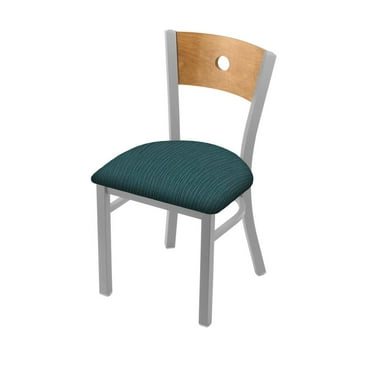 Holland Bar Stool 630 Voltaire 18" Chair with Anodized Nickel Finish, Medium Back, and Graph Tidal Seat