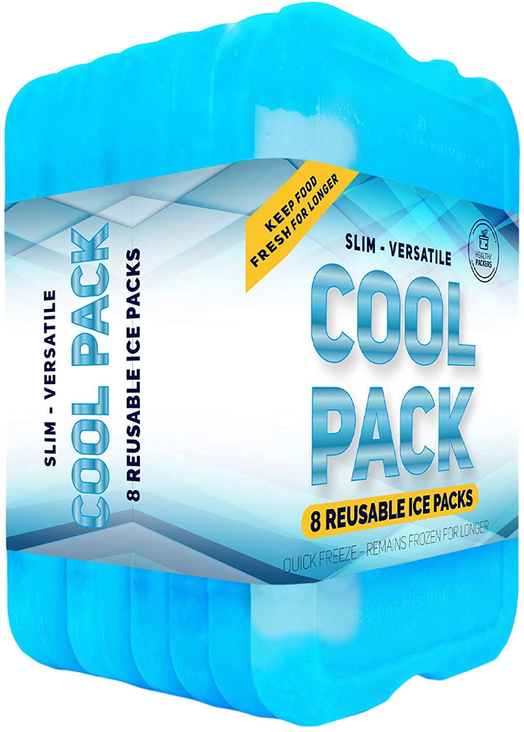 Reusable Ice Pack6 Packs for Lunch Box Slim Lightweight Long-Lasting Freezer ...