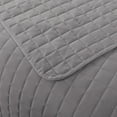 thumbnail image 4 of St. James Home Solid Polyester/Velvet Plush Bed Blanket, Twin, Light Gray, 4 of 4
