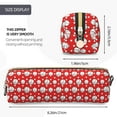 thumbnail image 4 of Ratiio Cute Baseball Pattern Leather Pencil Case, Pencil Pouch with Durable Zipper, Compact and Stylish Organizer for Stationery, Art Supplies, Travel Essentials, 4 of 8