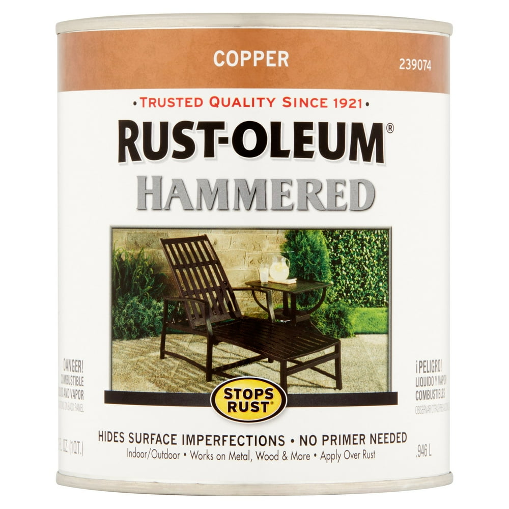 RustOleum Stops Rust Copper Hammered Paint, 32 fl oz