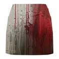 WYMPDSVI Women's Plus Size Halloween Bloody Print Tennis Skorts Skirts