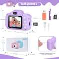thumbnail image 3 of Sanmadrola Kids Camera Selfie Camera for Kids Christmas Birthday Festival Gifts for Girls Age 3-9 HD Digital Video Cameras for Toddler Portable Toys for 3-8 Year Old Girl with 32GB SD Card, Purple, 3 of 9