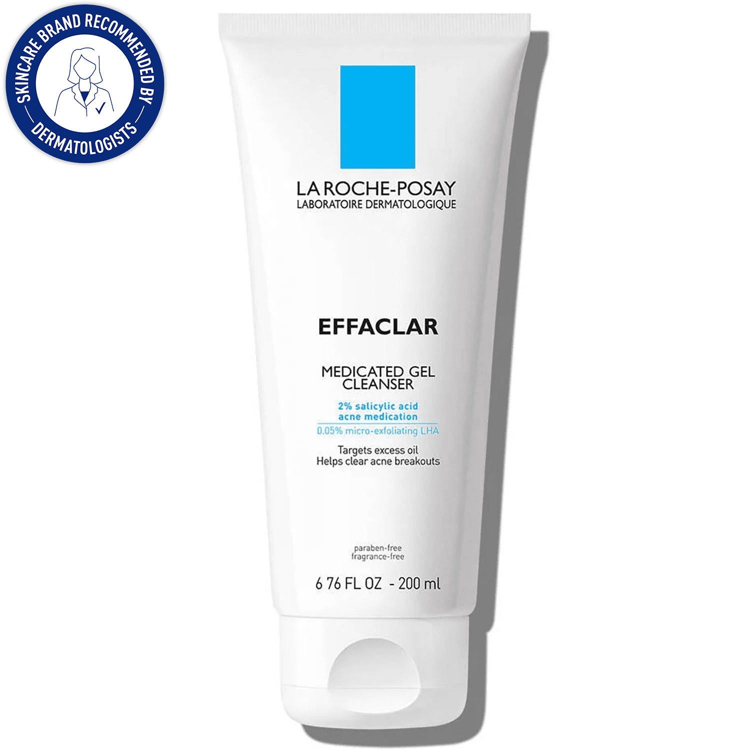 La Roche-Posay Effaclar Medicated Salicylic Acid Acne Face Wash for Oily Skin, 6.76 fl oz
