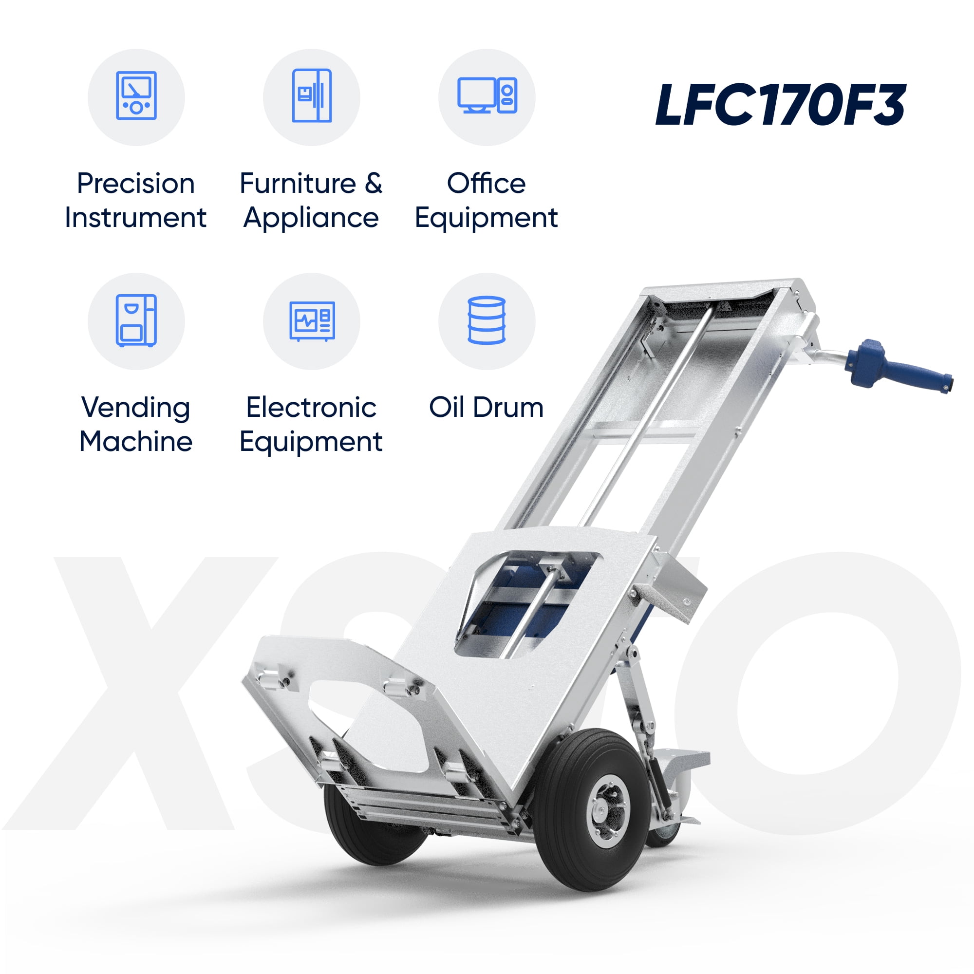 375 lb Electric Material Lift Stacker Motorized Hand Trucks Dolly Moving Cart, 32.3 in. Max Lift Height of Loading Plate （XSTO LFC170F3