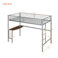 thumbnail image 5 of Tcbosik Metal Loft Bed with Desk Ladder Guardrails, Silver, 5 of 10