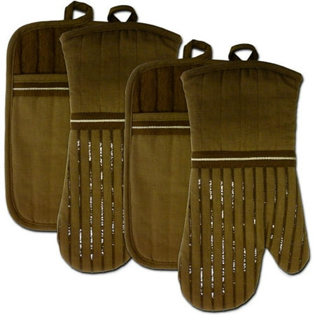 Canopy 4-Piece Silicone Grip Oven and Pot Mitt Set
