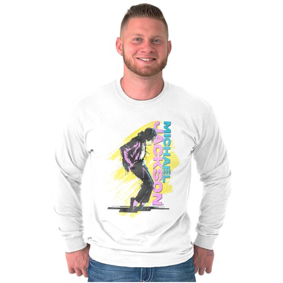 Michael Jackson 90s Toe Stand Dance Crew Neck Long Sleeve Graphic Tee Brisco Brands S