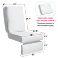thumbnail image 2 of JP Outdoor Patio Recliner Chair Replacement Cushion,White, 2 of 9