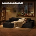 thumbnail image 4 of Homall 109" L-Shape Modular Sectional Sofa Couches Cloud Memory Foam Sofa Deep Seat Upholstered Couches with Oversized Chaise for Living Room,Black, 4 of 8