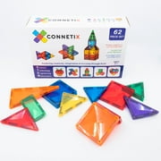 Connetix Magnetic Tiles 62 Piece Set | The Premium STEM Approved Educational Toy for Kids of All Ages | Stronger Magnets so You can Build Bigger | Encourage Learning and Development Through Play