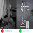 thumbnail image 2 of Mop Broom Holder, Stainless Steel Wall Mounted Storage Organizer Tool for Kitchen, Garage, Bathroom Organization and storage (4 Racks 5 Hooks), 2 of 7