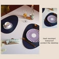 thumbnail image 5 of Faux Leather Placemats and Coasters Set, Round Leather for Dinner Table Mats Heat Resistant Washable Insulation Coffee Mats Kitchen Place Mats (2 Placemats+2 Coasters), 5 of 7