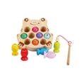 thumbnail image 2 of Magnetic Wooden Fishing Game Toy for Toddlers,Color Recognition Catching Play Set Toy,Hand Eye Coordination Fine Motor Skill Training Toy,Natural Wood Safe Early Learning Toy, 2 of 6