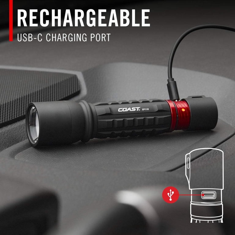 coast xp11r rechargeable dual power led flashlight 2100 lumens 30322 Flashlight, 2,100 Lm : Tools & Home Improvement handed operation while retaining impressive brightness COAST XP11R 3000 Lumen IP54