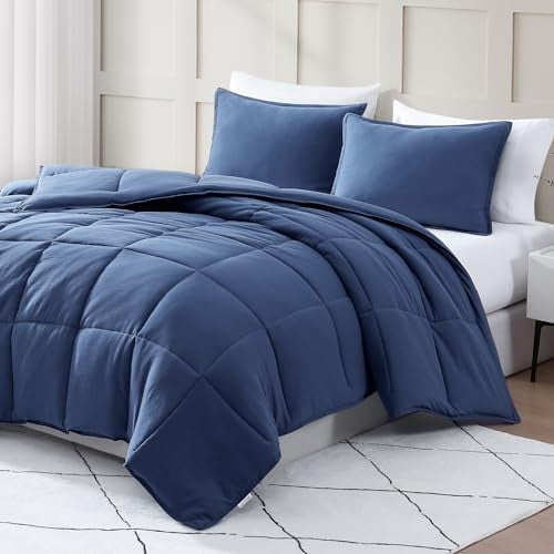 Casa Platino Set Copripiumino Queen Size - Morbido Microfibra, Reversibile Argento/Righe, Alternativa Piuma D'Oca - 2