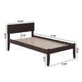 thumbnail image 2 of Orlando Lit Plateforme Simple en Bois Massif, Couleur Espresso, 2 of 8