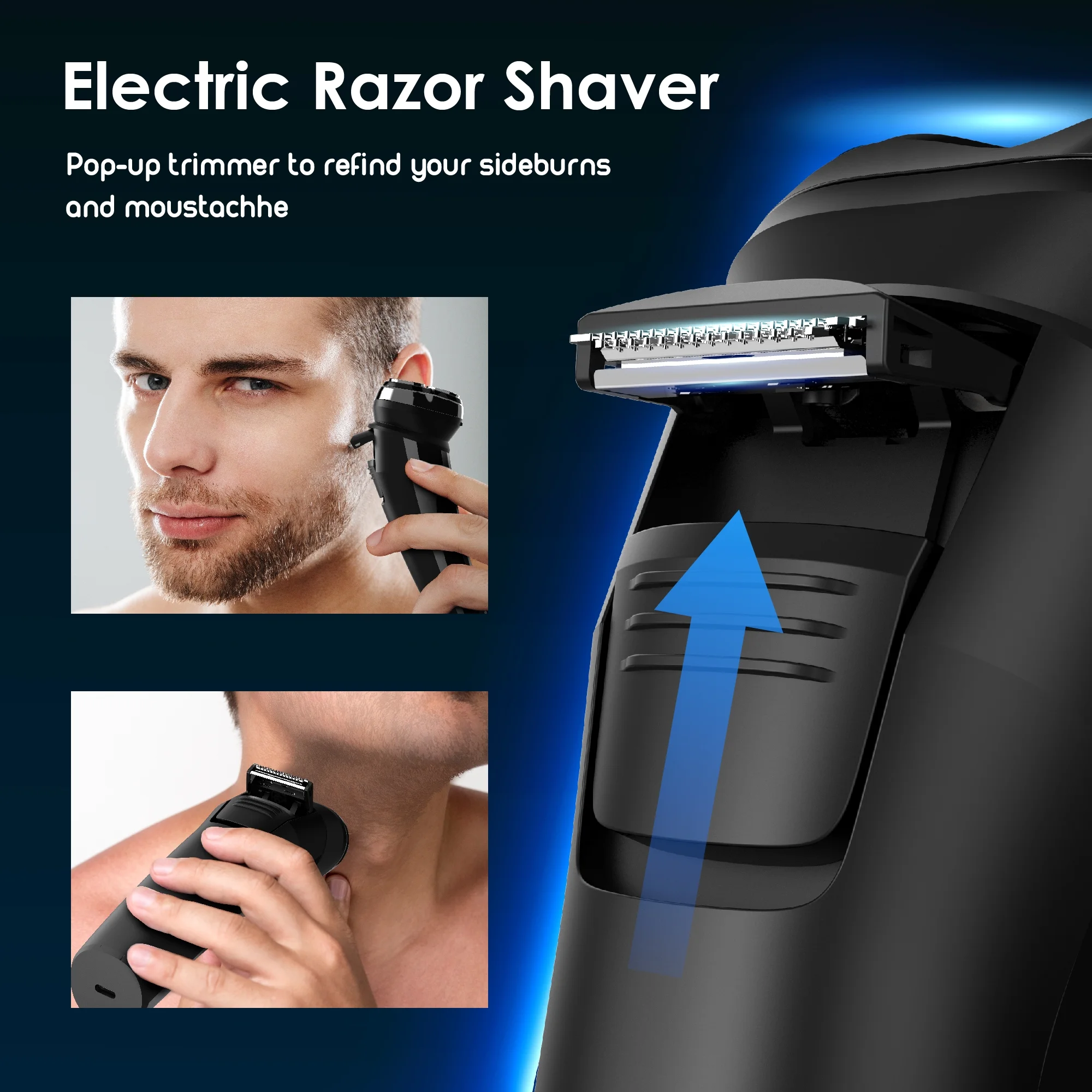 Nicebay Electric Razor, 4D Floating Head Wet/Dry Shaver photo 4