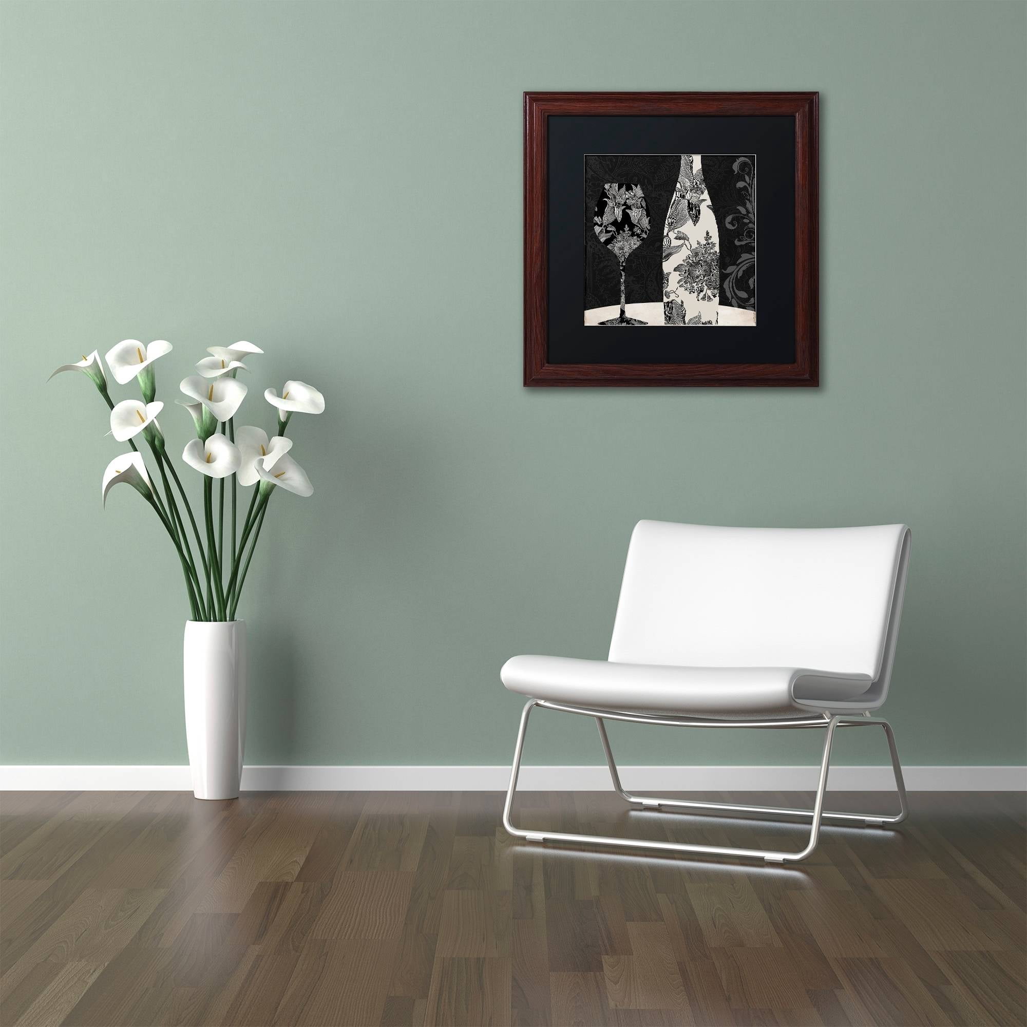 Trademark Fine Art "Vin Elegant I" Canvas Art by Color Bakery Black Matte, Wood Frame