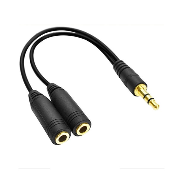 Travel Friendly 3.5mm Y Split Sound Cable Supports 2 Headphone Connection with Noise Transmission Technology