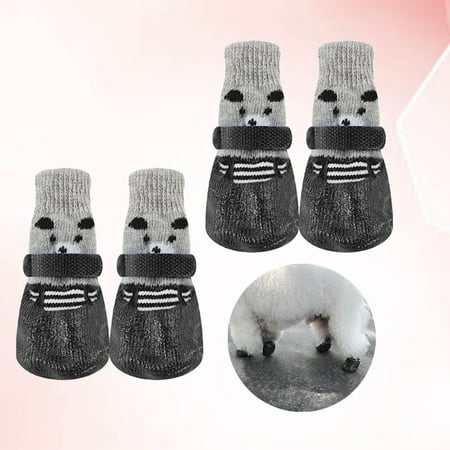 Worgeous 4 Pcs Dog Waterproof Socks Protective Boots Non Slip Shoes and