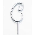 thumbnail image 2 of Lillian Rose Silver Rhinestone Monogram Small Letter C Cake Topper, 2 of 2