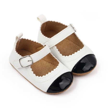 

ãYilirongyummã Patchwork Shoes Toddler Rubber Wedding Crib Princess Walking Shoes Party Sole Girls Dress For First Baby
