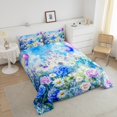 thumbnail image 4 of Erosebridal Princess Castle Bedding Sets Full with Comforter,Dreamy Flower Duvet Insert,Spring Garden Comforter Sets Full Size,Microfiber Female Bedroom Decor,Reversible,3pcs, 4 of 8