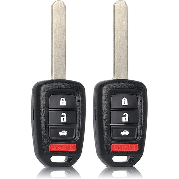 Key Fob Remote Replacement Fits for Honda Accord 2013 2014 2015 / Civic 2014-2015 MLBHLIK6-1T Keyless Entry Remote Control Head Key 4 Buttons 315 MHz ID74 G 35118-T2A-A20 Pack of 2