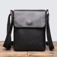 thumbnail image 1 of Bolso de hombro casual de cuero para hombre, bolso de piel de vaca con parte trasera inclinada de piel de caballo, bolso retro para hombre, simple, 1 of 5