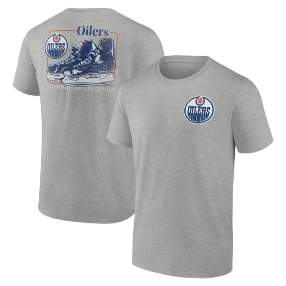 Men's Heather Gray Edmonton Oilers Glory Skates T-Shirt