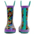 thumbnail image 6 of Landchief Toddler Rain Boots, Kids Rain Boots Waterproof Rubber Boots for Girls and Boys with Fun Patterns and Easy-On Handles, Size 13, Purple Floral, 6 of 7
